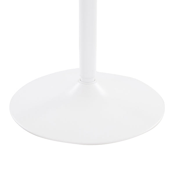 English Elm Dakota Industrial Dining Table with Distressed Wood Top and Metal Base, Seats Four Comfortably White B202P223341