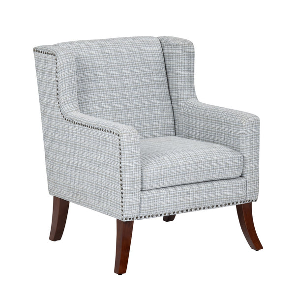 Crestview Collection Modern Indigo Accent Chair - Stylish Comfort For Your Living Room With Sturdy Legs And Plush Cushion Gray Polyester Evfzr4351sbre