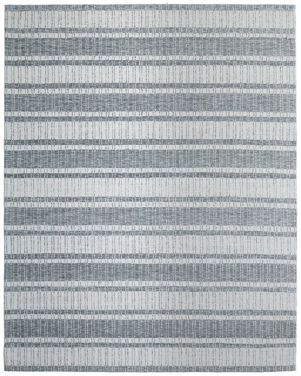 Feizy Rugs Aberdeen Hand-tufted Wool Rug - Elegant Striped Design For Modern Sophistication In Any Space Gray,White Wool T29t8012gry000p00