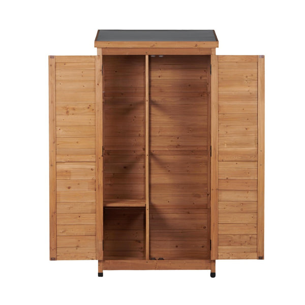 English Elm Outdoor Cedar Storage Cabinet Farmhouse Vertical Shed for Backyard Patio Garden Tools W2640P291256