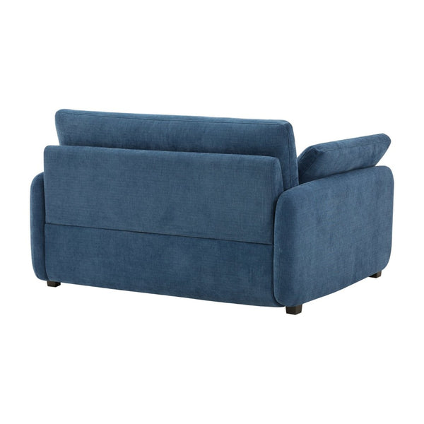 English Elm 50*43" Oversized Chenille Armchair Deep Lounge Seat Modern Minimalist Living Room Chair Blue N723S5042P