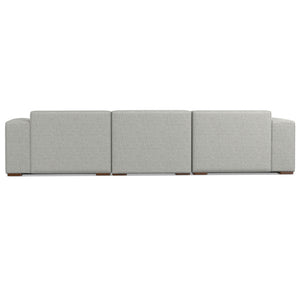 English Elm Rex 2-Seater Sofa with Right Chaise — 122" Modern Gray Sectional, Recycled Performance Fabric, Durable Comfort B136P199211