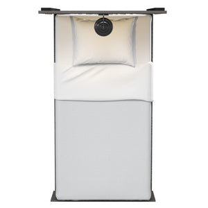 English Elm Wallace & Bay - Brown Twin Bed With Built-In Lighting - Modern Farmhouse Design For Cozy Ambiance & Durability B361S00008-GIGA