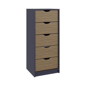 English Elm Basilea Narrow 5 Drawer Tall Chest Slim Vertical Storage for Bedroom or Closet B200P460155