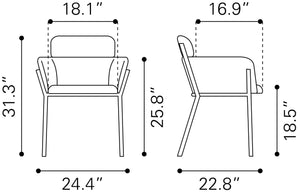 Bremor Dining Chair - Set of 2 Beige 110172 Zuo Modern