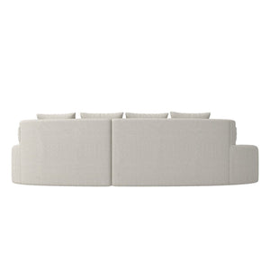 English Elm Modern Half Moon Chenille Sectional Three Seat Curved Sofa for Living Room or Apartment Beige W395P435337