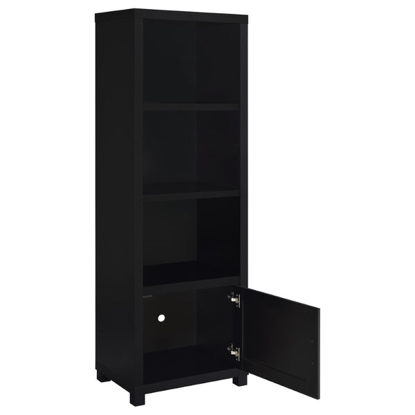 English Elm Arnaud Matte Black 3 Piece Entertainment Center with Media Towers for Living Room B062S01737