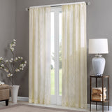 Madison Park Irina Transitional Diamond Sheer Window Curtain Panel MP40-1065 Ivory