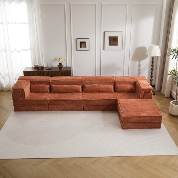 English Elm Compression Modular Sofa Bed - Oversized Boneless Design, Plush Memory Foam, Versatile & No Assembly W3723S00034