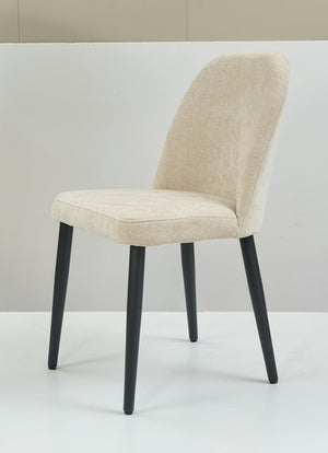 English Elm Dark Forest Green Chenille Armless Dining Chairs Set of 2 with Sleek Metal Legs T3967P423903