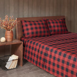 Woolrich Flannel Lodge/Cabin Sheet Set WR20-2287 Red/Black Buffalo Check