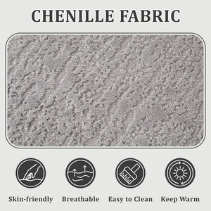 English Elm 109 Cloud Sectional Couch with L-Shape Chaise, Chenille Modular Sofa Bed, Memory Foam Comfort and Easy Setup LIGHT GREY W1249S00004