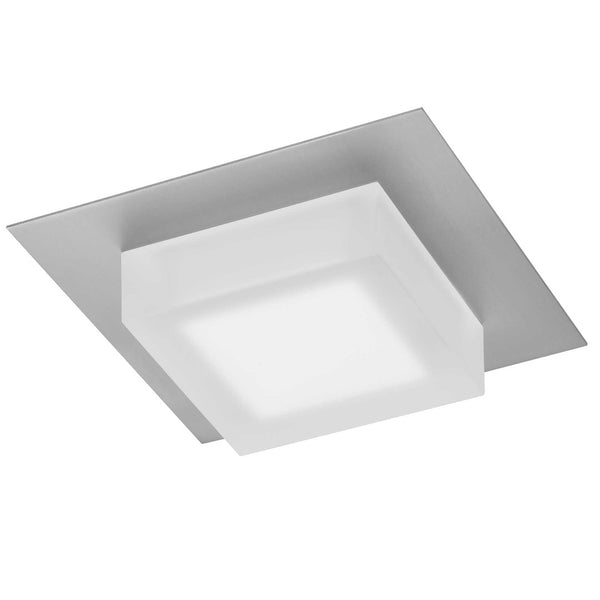 English Elm 8 Inch Square Led Flush Mount Dimmable Ceiling Light with Selectable Color Temperature Chrome B370P399079