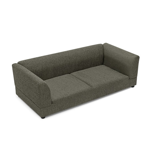 English Elm Comfortable Linen Upholstered Pet Sofa with Backrest and Armrests for Large Dogs Dark Gray W487P430320
