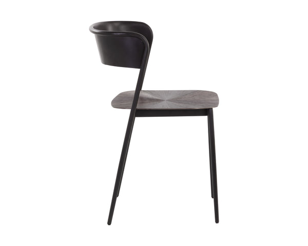 Sunpan Keanu Dining Chair - Modern Elegance with Unique Starburst Design, Crafted by Skilled Artisans Gunmetal