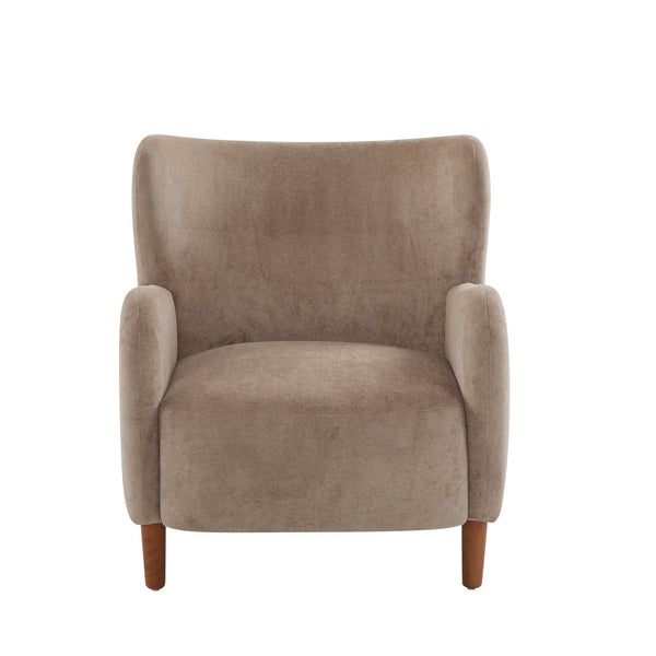 English Elm Christopher Knight Home® - Parmelee Upholstered Wingback Club chair in Velvet with Solid Wood Legs, Mid-Century Comfort Design Camel 30.85 L x 30 W x 27 H N776P265764D
