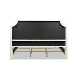 Cloud White Velvet Tufted Panel Bed Frame by Addison King - Chic Mid-Century Style, Eastern King Size