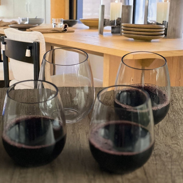 English Elm Oval Halo Tritan Drinking Glasses Set Of 4 - 18Oz Shatterproof Tumblers For Poolside & Parties B095120357-GIGA