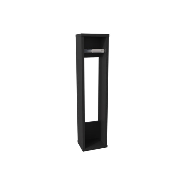 English Elm Toliet Paper Holder Magna Black - Compact Engineered Wood Storage Cabinet for 5 Extra Rolls, Space-Saving B092P238745