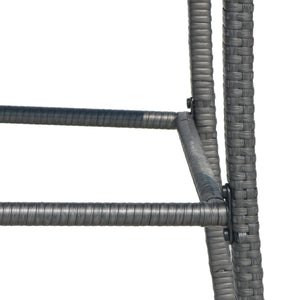 English Elm Christopher Knight Home® - CASCADA Outdoor Wicker Barstools Set of 2 — Durable Powder-Coated Iron Frame, Handcrafted Faux Rattan Lounge Grey 64901.00GRY