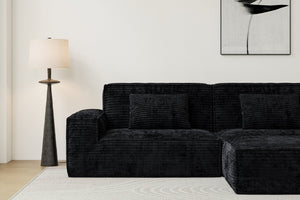 English Elm 106.3 Inch Striped Compression Sofa - Modern Comfort, Versatile Design For Living Room Or Bedroom W3147S00017