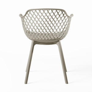 English Elm Poppy Outdoor Dining Chairs Set of 2 Diamond Mesh Geometric Modern Patio Seating Camel N776P414399C