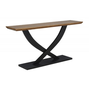 English Elm Living 57" Modern Rustic Console Table with Cross Legs, Sturdy 57"W x 14.5"D Sofa Table for Entryway B011P354531