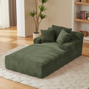 English Elm Oversized Chaise Lounge Chair - Soft Corduroy Sofa For Relaxing, No Assembly, Perfect For Any Space W2339P323759-GIGA