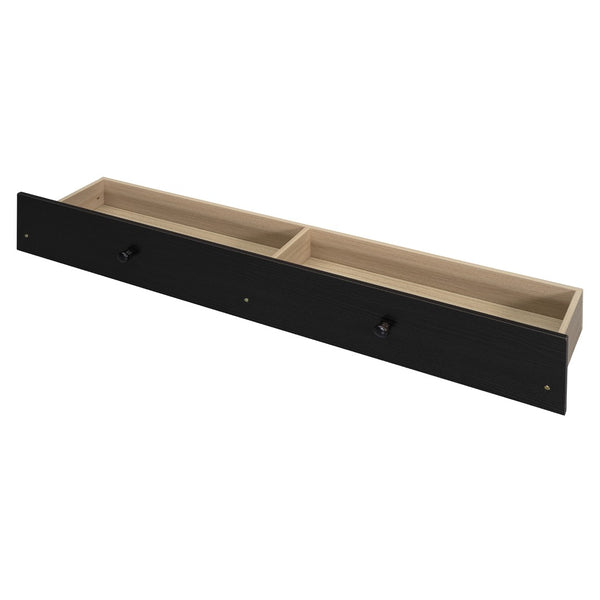 English Elm Queen Murphy Wall Bed with Pull Out Drawer and Built in Usb Charging Cabinet Espresso N708P205905P