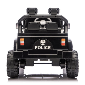 English Elm 12v Kids Police Ride on Car with Remote Control Dual Motors Suspension and Bluetooth W1578P353183