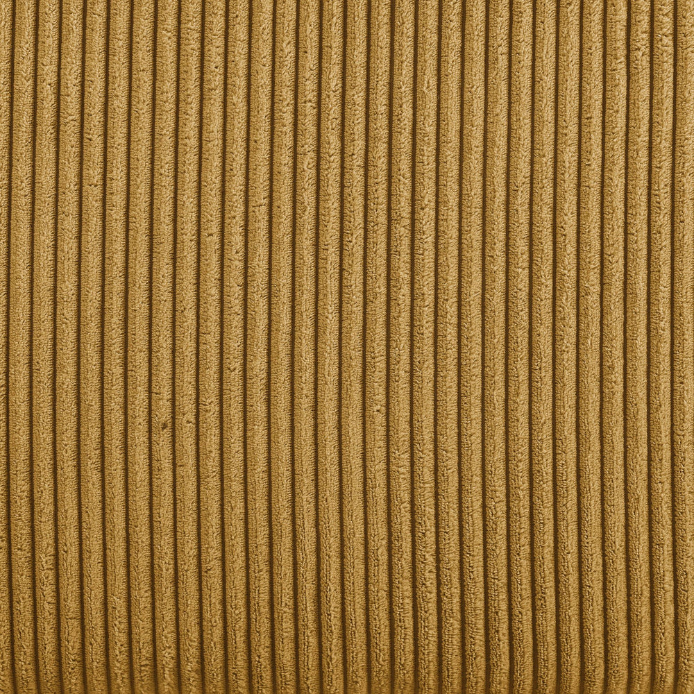 English Elm Modern Corduroy Skirted Sofa with Plush Deep Seating, Tailored Skirt & Matching Pillows for Lounging Antique Yellow B343P320251