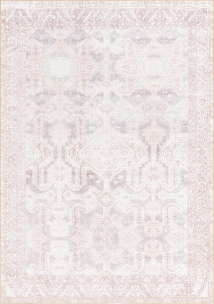 Unique Loom Timeless Paul Machine Made Medallion Rug Gray, Beige/Ivory 7' 7" x 10' 6"