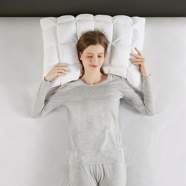 JLA Home Madison Park - Overfilled Plush Pillow Protector with 3D Puff Stitching, Zipper Closure, OEKO-TEX Soft Loft 36 L x 20 W x 0.13H MP21-8301