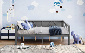 English Elm Twin Daybed Frame Solid Pine Sofa Bed for Guest Room Studio or Teen Bedroom N708P266726E