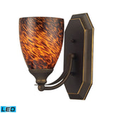 Mix-N-Match Vanity 1-Light Wall Lamp in Aged Bronze with Espresso Glass - Includes LED Bulb 570-1B-ES-LED Elk Lighting