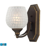 Mix and Match Vanity 5'' Wide 1-Light Vanity Light - Aged Bronze 570-1B-WHT-LED Elk Lighting