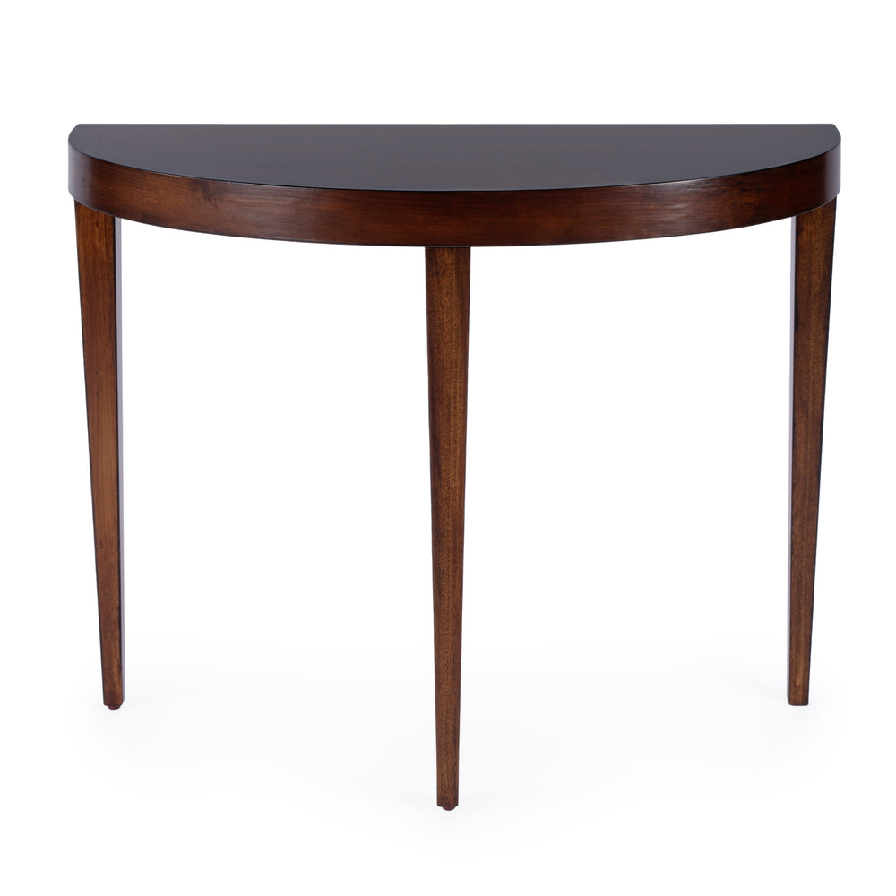Butler Specialty Ingrid Elegant Demilune Console Table With Stunning Veneer And Solid Wood Legs For Lasting Durability Medium Brown Poplar Wood,Veneer,Fiberboard 5700011-butler
