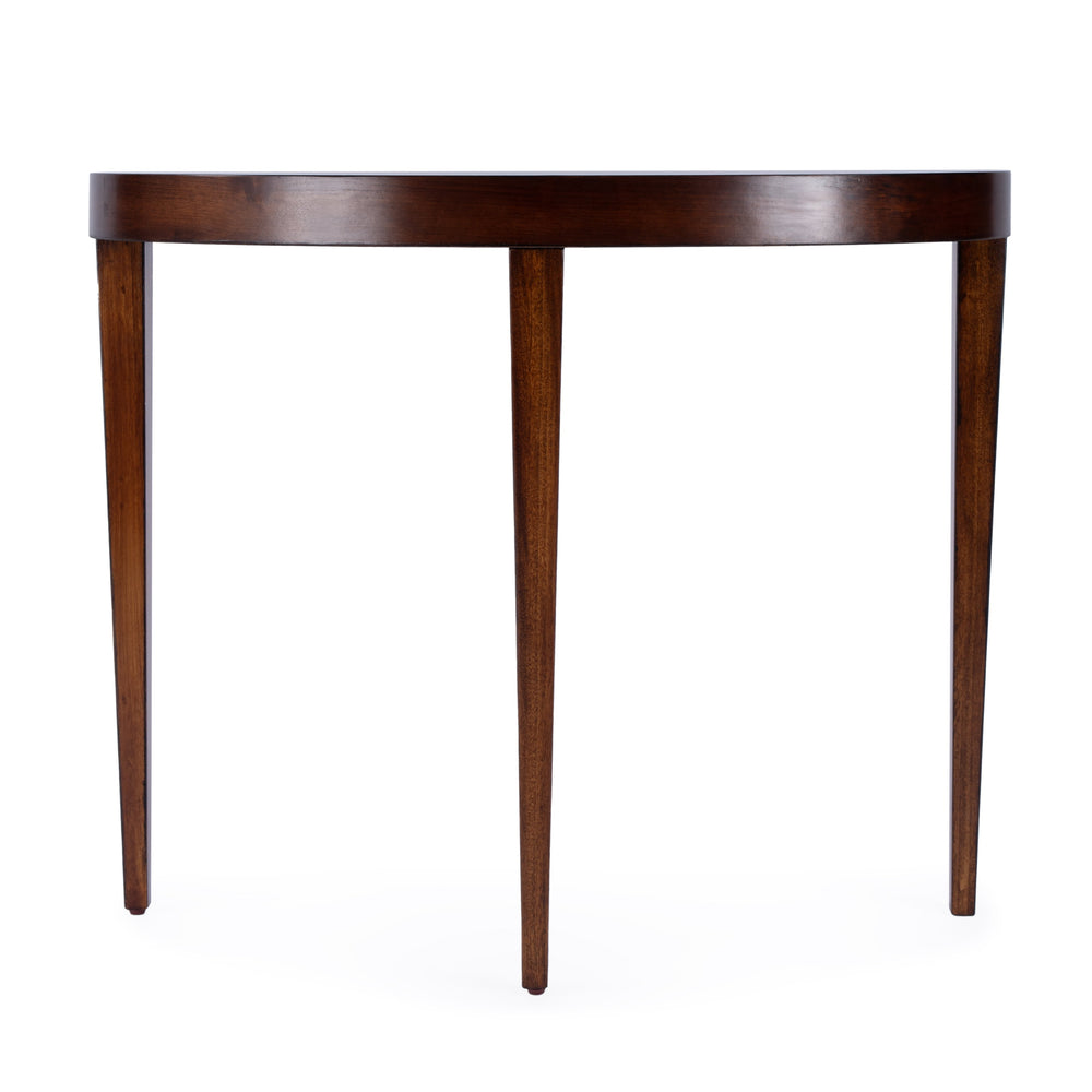 Butler Specialty Ingrid Elegant Demilune Console Table With Stunning Veneer And Solid Wood Legs For Lasting Durability Medium Brown Poplar Wood,Veneer,Fiberboard 5700011-butler