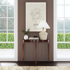 Butler Specialty Ingrid Elegant Demilune Console Table With Stunning Veneer And Solid Wood Legs For Lasting Durability Medium Brown Poplar Wood,Veneer,Fiberboard 5700011-butler