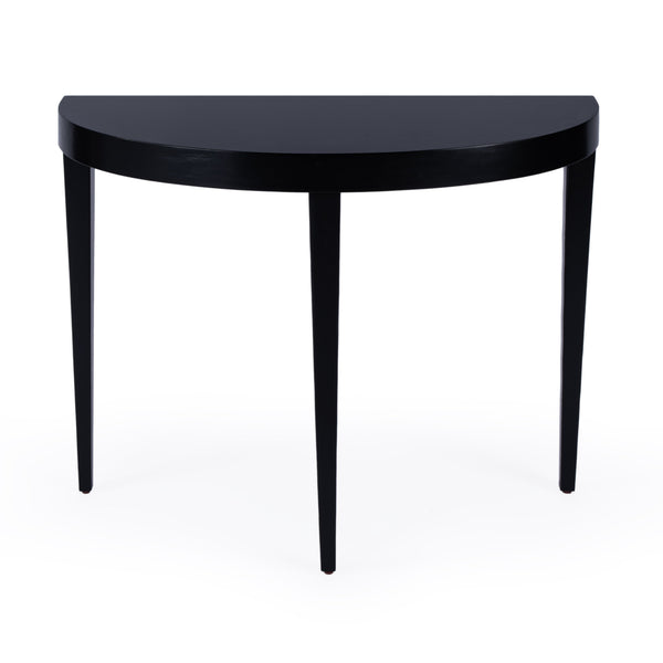 Butler Specialty Ingrid Elegant Demilune Console Table With Stunning Veneer And Solid Wood Legs For Lasting Durability Black Poplar Wood,Veneer,Fiberboard 5700111-butler