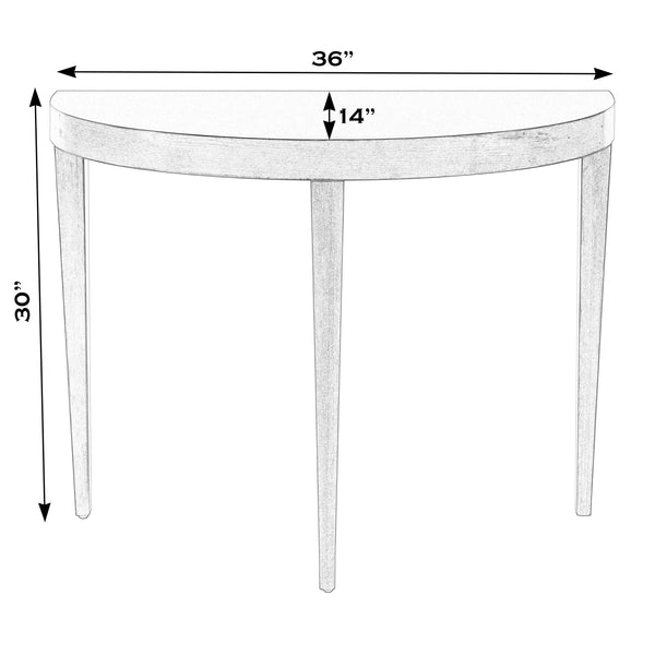 Butler Specialty Ingrid Elegant Demilune Console Table With Stunning Veneer And Solid Wood Legs For Lasting Durability Black Poplar Wood,Veneer,Fiberboard 5700111-butler