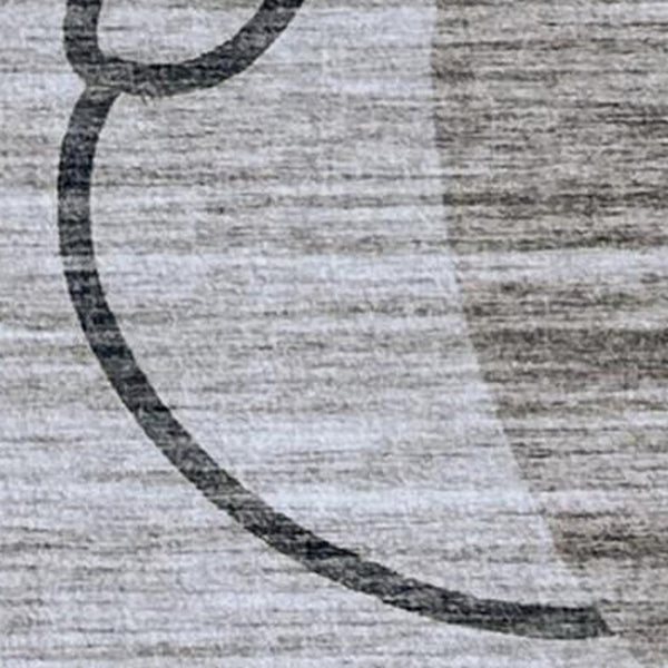 HomeRoots 5' Charming Beige and Gray Youthful Animals Area Rug for Kids' Room, Playroom, or Nursery Decor 5' X 8' 570012