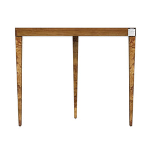 Butler Specialty Ingrid Elegant Demilune Console Table With Stunning Veneer And Solid Wood Legs For Lasting Durability Medium Brown Poplar Wood,Mappa Burl Veneer,Mdf 5700442-butler