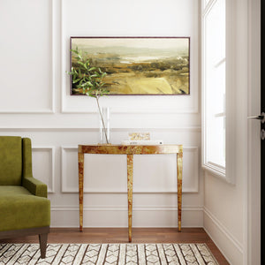 Butler Specialty Ingrid Elegant Demilune Console Table With Stunning Veneer And Solid Wood Legs For Lasting Durability Medium Brown Poplar Wood,Mappa Burl Veneer,Mdf 5700442-butler
