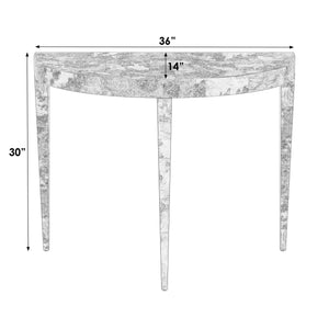 Butler Specialty Ingrid Elegant Demilune Console Table With Stunning Veneer And Solid Wood Legs For Lasting Durability Medium Brown Poplar Wood,Mappa Burl Veneer,Mdf 5700442-butler