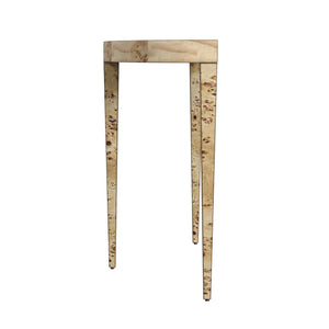 Butler Specialty Ingrid Elegant Demilune Console Table With Stunning Veneer And Solid Wood Legs For Lasting Durability Light Brown Poplar Wood,Mappa Burl Veneer,Mdf 5700443-butler