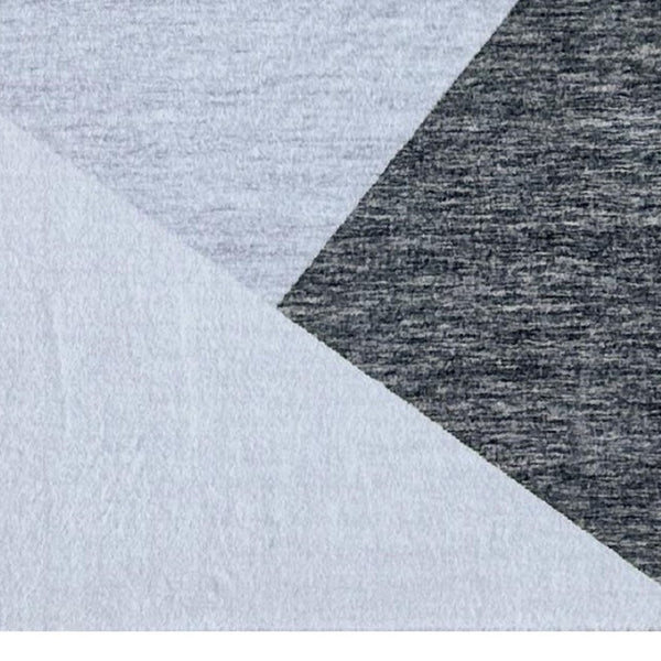 HomeRoots 8' Modern Blue and Gray Geometric Area Rug - Durable, Stain-Resistant Design for Sophisticated Spaces 8' X 11' 570046