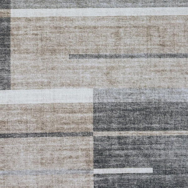 Homeroots 4' X 6' Gray And Brown Abstract Area Rug  Polyester 570055