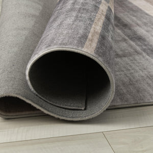 Homeroots 5' X 8' Gray And Brown Abstract Area Rug  Polyester 570056
