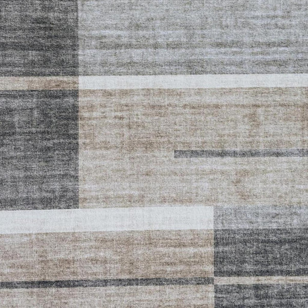 HomeRoots 5' Modern Abstract Area Rug in Gray and Brown – Stylish, Durable, and Family-Friendly Home Decor 5' X 8' 570056